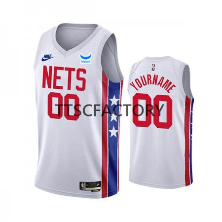 Maglia NBA Brooklyn Nets Personalizzate Nike 2022-23 Classic Edition Bianco Swingman - Uomo